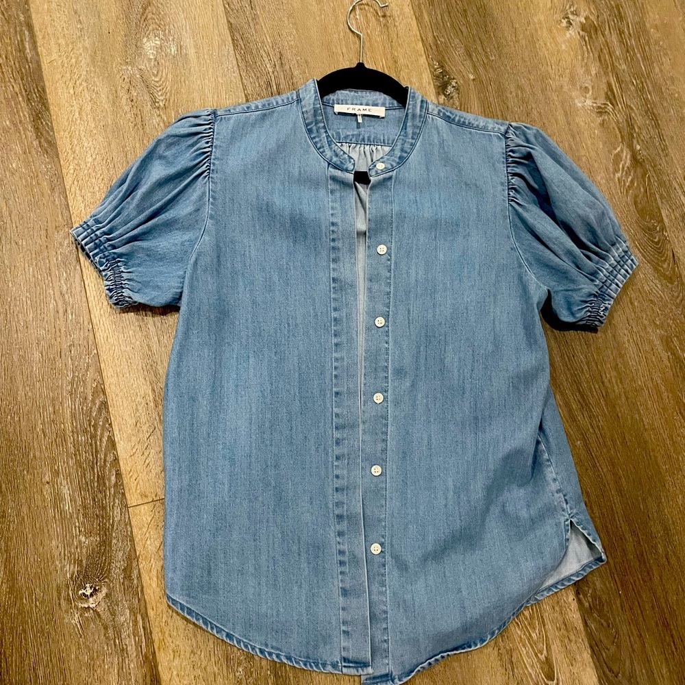 Frame Denim Ruched Blouse